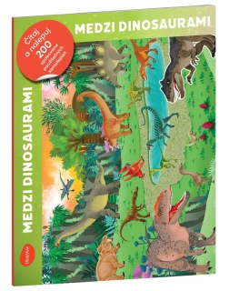 Čítaj a nalepuj – MEDZI DINOSAURAMI, kniha so samolepkami