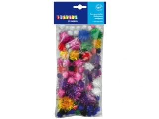 Mix farieb pom poms Playbox, 100ks