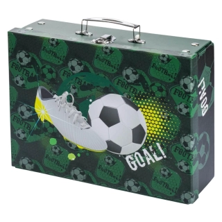 BAAGL Skladací školský kufrík Futbal s kovaním