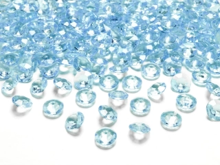 Diamanty krištáľové - tyrkysové, dekorácia, 12 mm, 100 ks