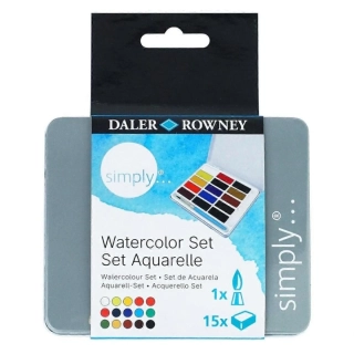 Sada akvarelových farieb SIMPLY Daler-Rowney, 15ks