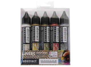 Reliéfna pasta 5 x 27ml Sennelier Abstract Metallics Liners