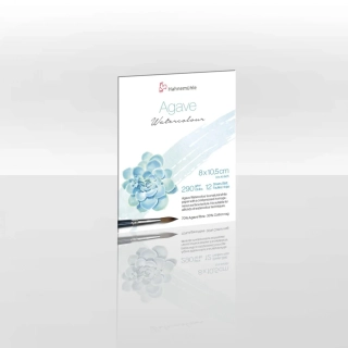 Skicár 8 x 10,5 cm na akvarel Agave Hahnemuhle, lepená väzba, 290g/m2, 12 listov