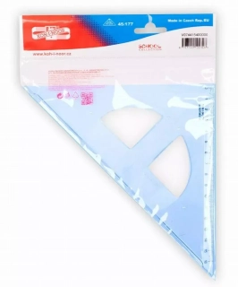 Trojuholník 45/177 s kolmicou KOH-I-NOOR - modrý