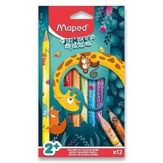 Farebné ceruzky Maped Jumbo Jungle Fever - 12 ks