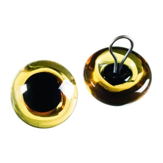 Zvieracie oči, s očkom, sklenené, žlté, ø 14 mm, 2 ks