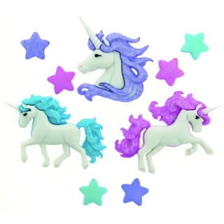 Gombíky Magické jednorožce, 9ks