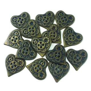 Gombíky srdiečka, 13 ks