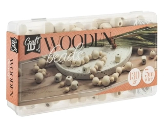 Drevené korálky, 130g