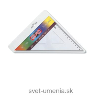 Trojuholník nezlomiteľný 45/177 s kolmicou KOH-I-NOOR - transparentný