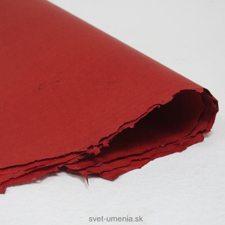 Papier 40 x 55cm Khadi SUNN HEMP madder, 100g/m2, 1ks