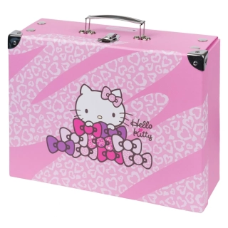 BAAGL Skladací školský kufrík Hello Kitty s kovaním