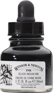 Indická tuš Winsor Newton s kvapkadlom 30ml