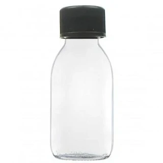Sklenená fľaštička / liekovka 100ml s bezpečnostným uzáverom