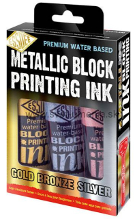 Metalické farby 3 x 100ml na linoryt Essdee