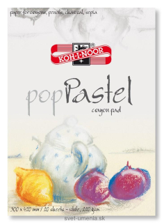 Skicár 30X42cm na pastel KOH-I-NOOR - biele listy, lepená väzba, 220g/m2, 20 listov