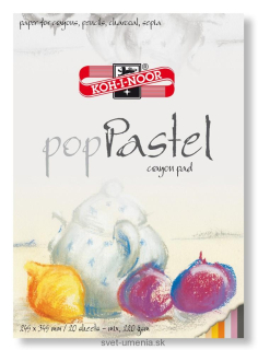 Skicár 25X35cm na pastel KOH-I-NOOR - farebné listy, lepená väzba, 220g/m2, 20 listov