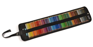 Sada 72 pasteliek POLYCOLOR KOH-I-NOOR v čiernom rolovacom peračníku