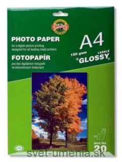 Fotopapier KOH-I-NOOR, 150g, lesklý, 20 listov