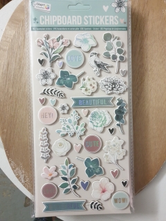 Samolepky "Chipboard with foil" - kvety