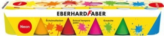 Temperové farby v kelímku 6 farebné, 25 ml neónové farby
