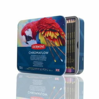 Sada 72 farebných ceruziek Derwent Chromaflow