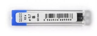 Sada 12 grafitových polymérových mikrotúh KOH-I-NOOR, priemer 0,7mm - tvrdosť B