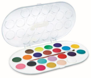 Vodové farby JOVI pre deti - priemer 30mm, 22ks