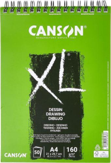 Skicár A4 CANSON XL Dessin Drawing, krúžková väzba, 160g/m2, 50 listov