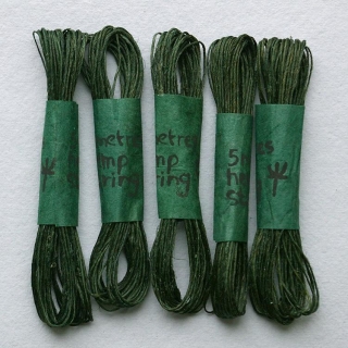 Šnúrka KHADI - green, 5metrov