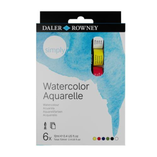 Sada 6x12ml akvarelových farieb SIMPLY Daler-Rowney