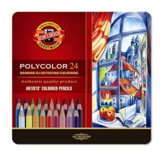 Sada 24 pasteliek POLYCOLOR KOH-I-NOOR v kovovom obale
