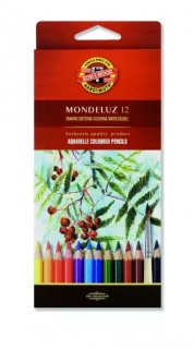 Sada 12 umeleckých akvarelových pasteliek MONDELUZ KOH-I-NOOR