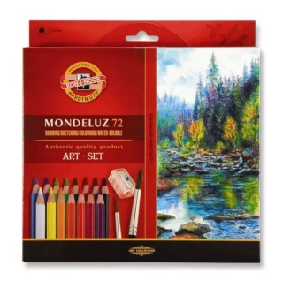 Sada 72 umeleckých akvarelových pasteliek MONDELUZ KOH-I-NOOR