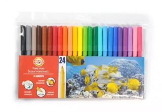 Sada 24 školských fixiek KOH-I-NOOR, hrot s priemerom 2mm