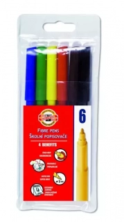 Sada 6 školských fixiek KOH-I-NOOR, hrot s priemerom 2mm