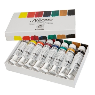 Sada 8x20ml olejových farieb NORMA professional SCHMINCKE