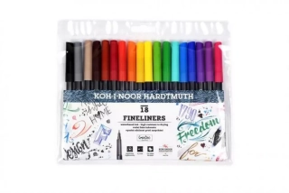 Sada 18 fineliner KOH-I-NOOR, 0,3mm