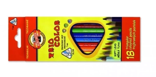 Sada 18 farebných ceruziek TRIOCOLOR KOH-I-NOOR, priemer ceruzky 7,0mm