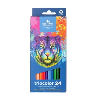 Sada 24 farebných ceruziek TRIOCOLOR KOH-I-NOOR, priemer ceruzky 7,0mm