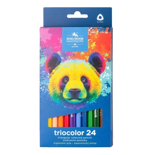 Sada 24 farebných ceruziek TRIOCOLOR KOH-I-NOOR, priemer ceruzky 9,0mm