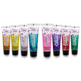 Glitrové gély Fantasy Iridescent Chunky Glitter Gels PaintGlow, 12ml