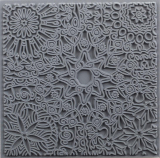 CERNIT polymérová textúra 9x9cm - mandala