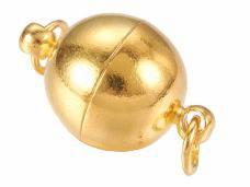 Okrúhle magnetické zapínanie 8mm - zlaté