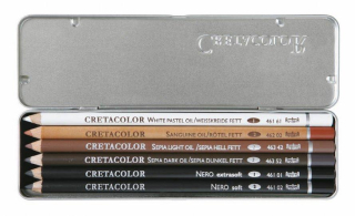 Sada olejových ceruziek CRETACOLOR, 6ks