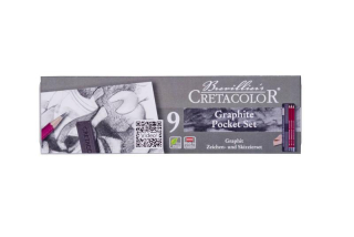 Sada grafitových ceruziek graphite Pocket CRETACOLOR, 9ks