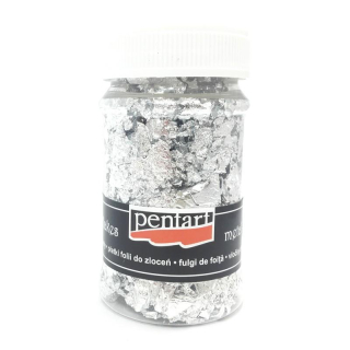 Strieborné vločky Pentart, 100ml - 1g