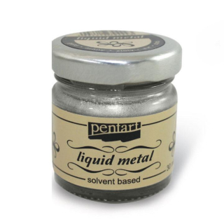Tekutý kov PENTART - 30 ml - strieborná