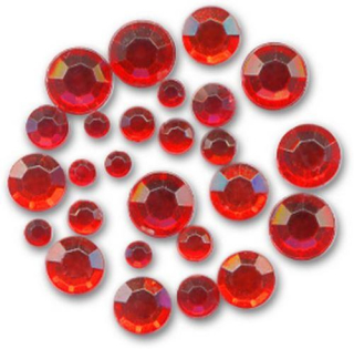 MEYCO akrylové kamienky so zrezaným špicom červené 2-4mm, 300ks