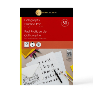 Skicár A4 na precvičovanie umeleckého písania MANUSCRIPT PRACTICE PAD, 50 listov